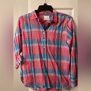 Jcrew cotton popover blouse